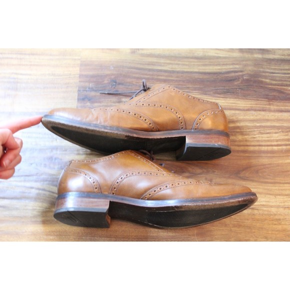 Men\'s Cole Haan Grandos Tan Oxford Wingtip Shoes Size 10.5 main image 5